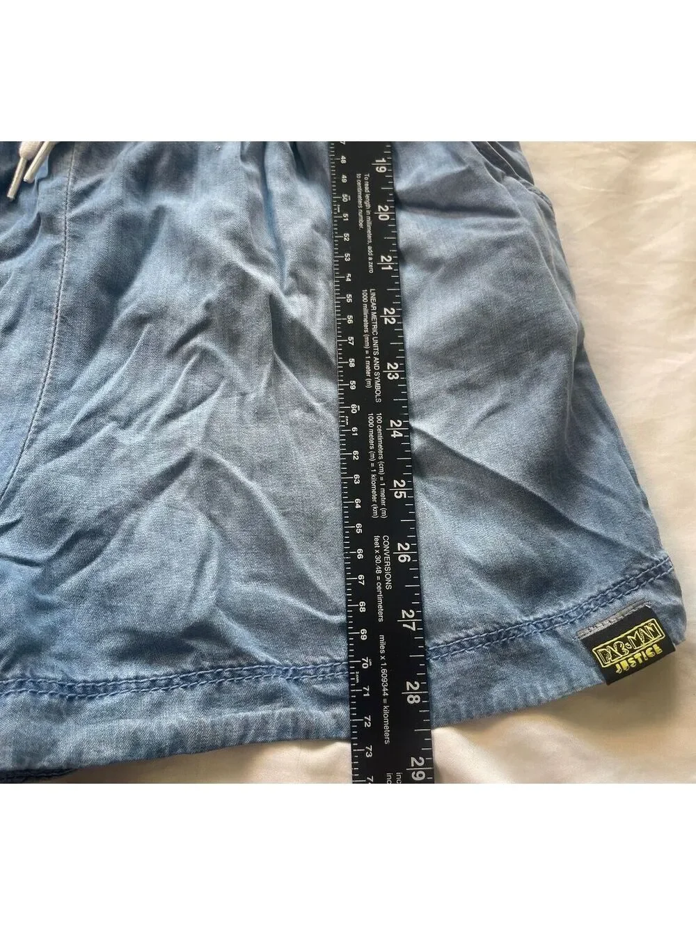 Justice XL Pacman Chambray Romper Blue Size Girls 16/18 NWT